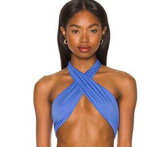 Indah Iris Cross-Front Crop Top